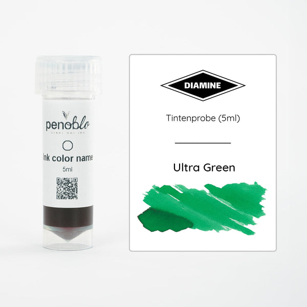 Penoblo essai d'encre, Diamine Regular, Ultra Green