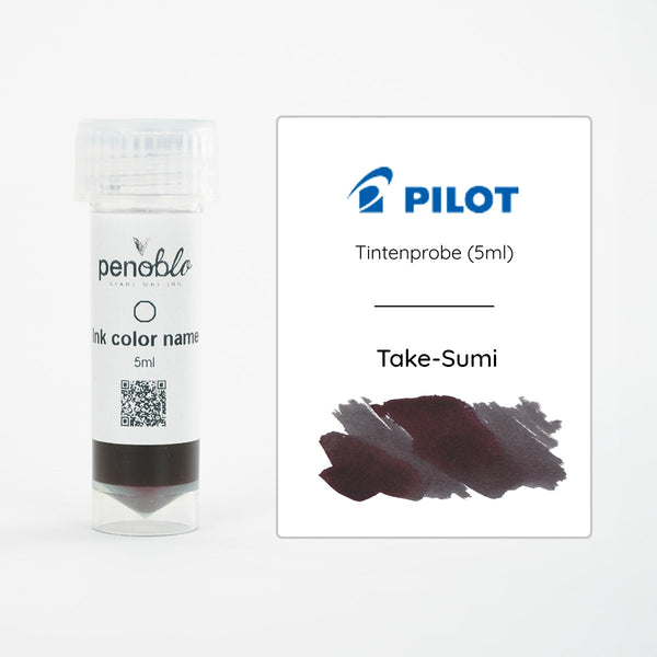 Pilot, Échantillon d'encre, Iroshizuku, Bamboo Charcoal, Take-Sumi, 5ml