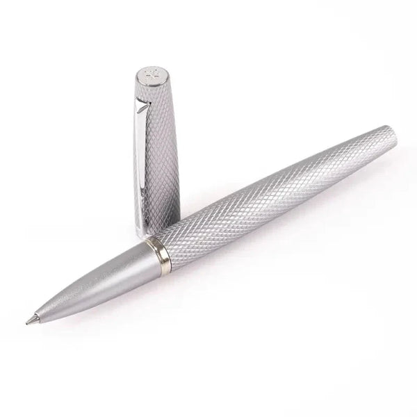 Stylo roller Diplomat Viper Guilloche, argent