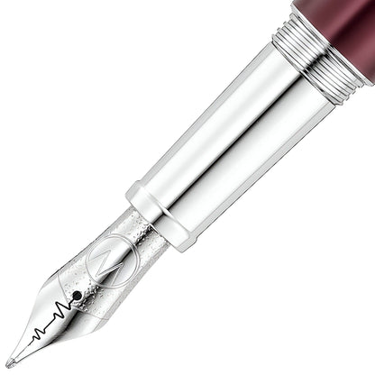 Penna stilografica Waldmann Heartbeat 150 Edizione limitata, incisa a mano, rossa