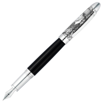 Waldmann Füller Legacy One Silber, 18Kt, schwarz, Ganzer Stift