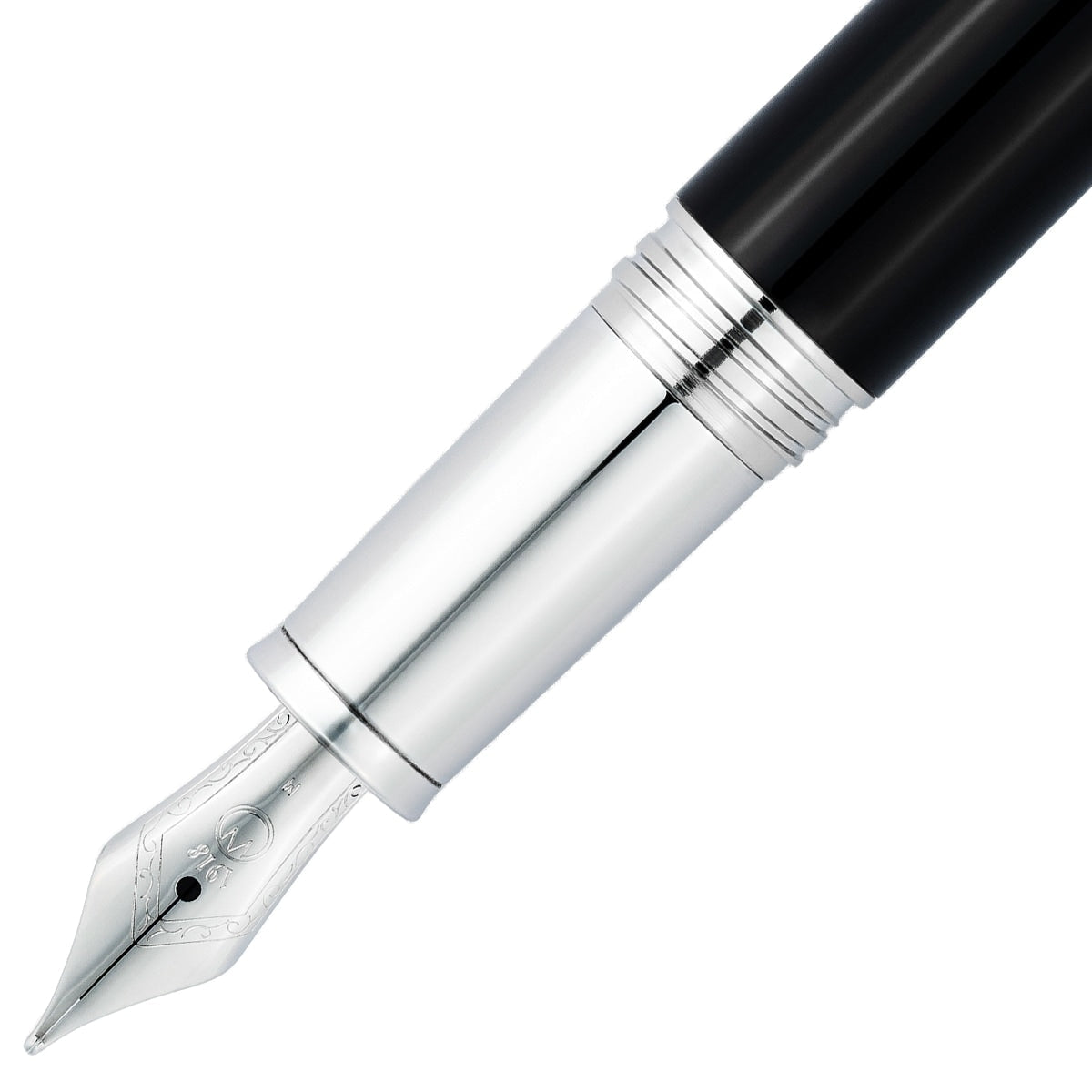 Waldmann Füller Legacy One Silber, 18Kt, schwarz, Spitze
