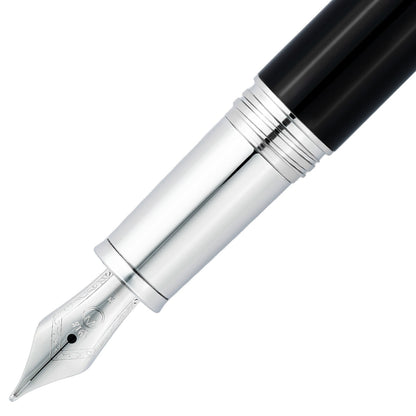 Waldmann Füller Legacy One Silber, 18Kt, schwarz, Spitze