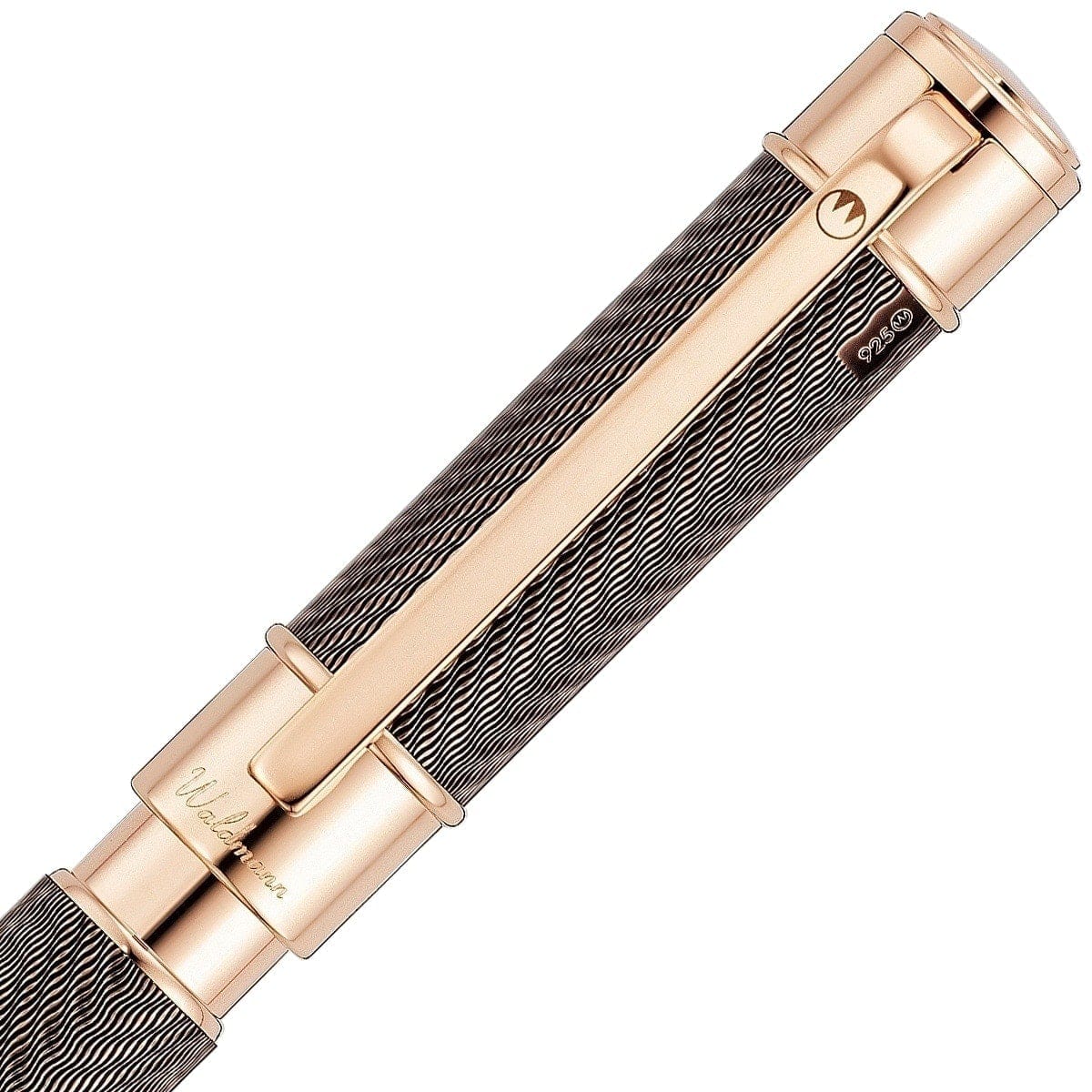 Stylo Waldmann Commander 25 Édition Limitée, plaqué or rose, marron