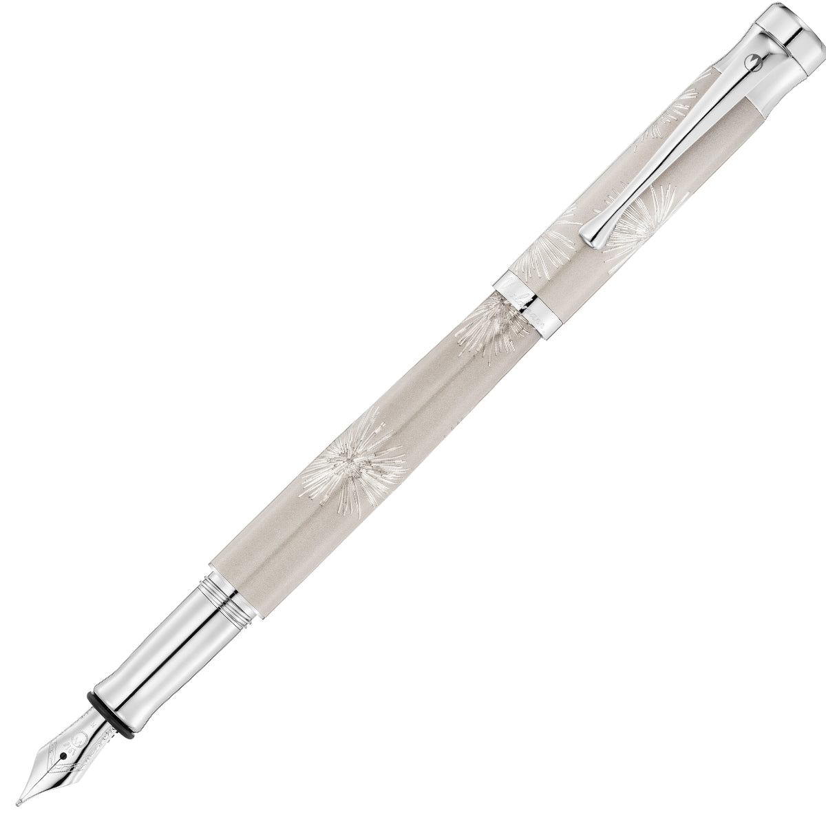 Waldmann, stylo-plume, Starburst, argent massif / gris galaxie