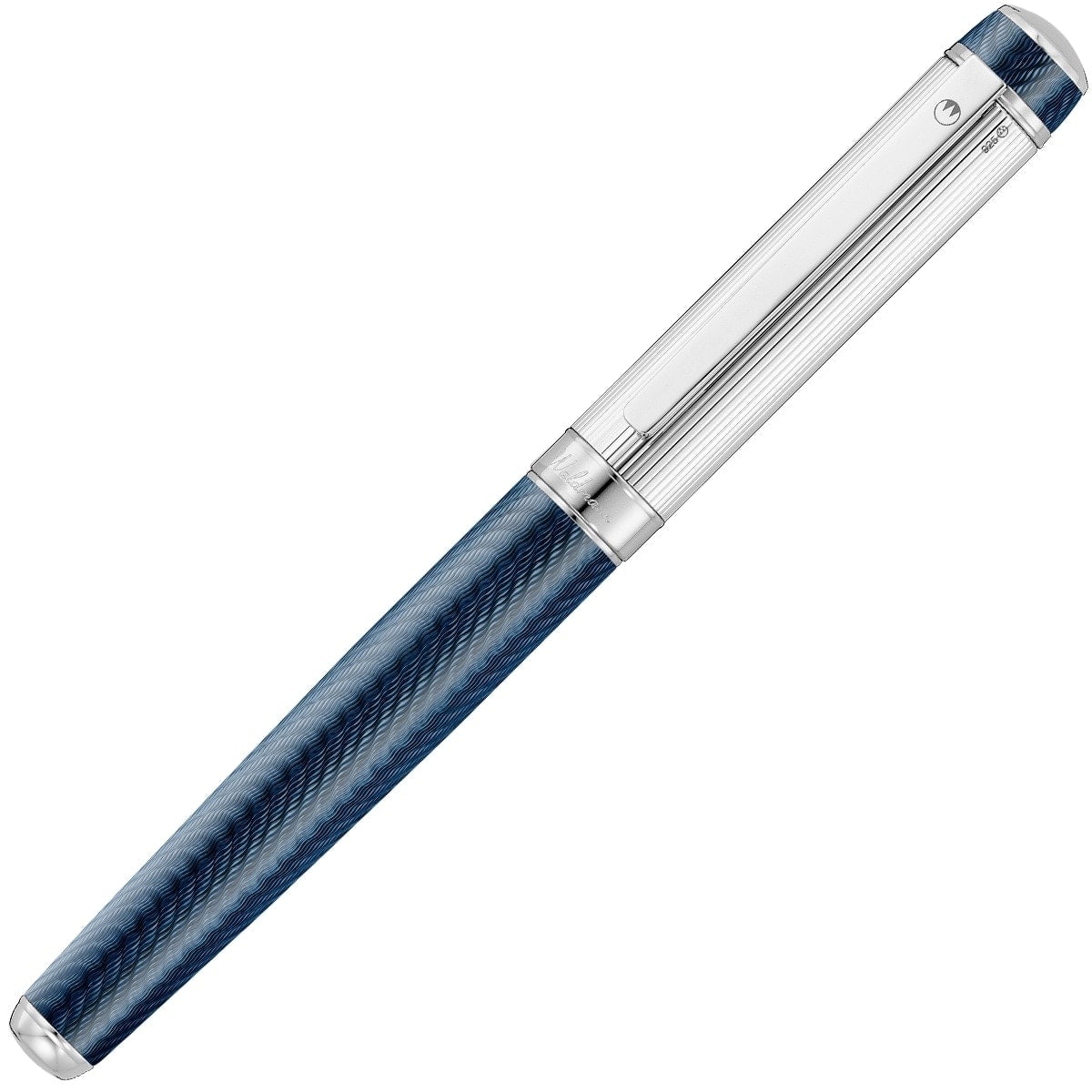 Waldmann, stylo-plume, Grandeur 18 carats, Bleu Océan