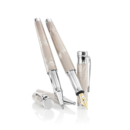 Waldmann, stylo-plume, Starburst, argent massif / gris galaxie