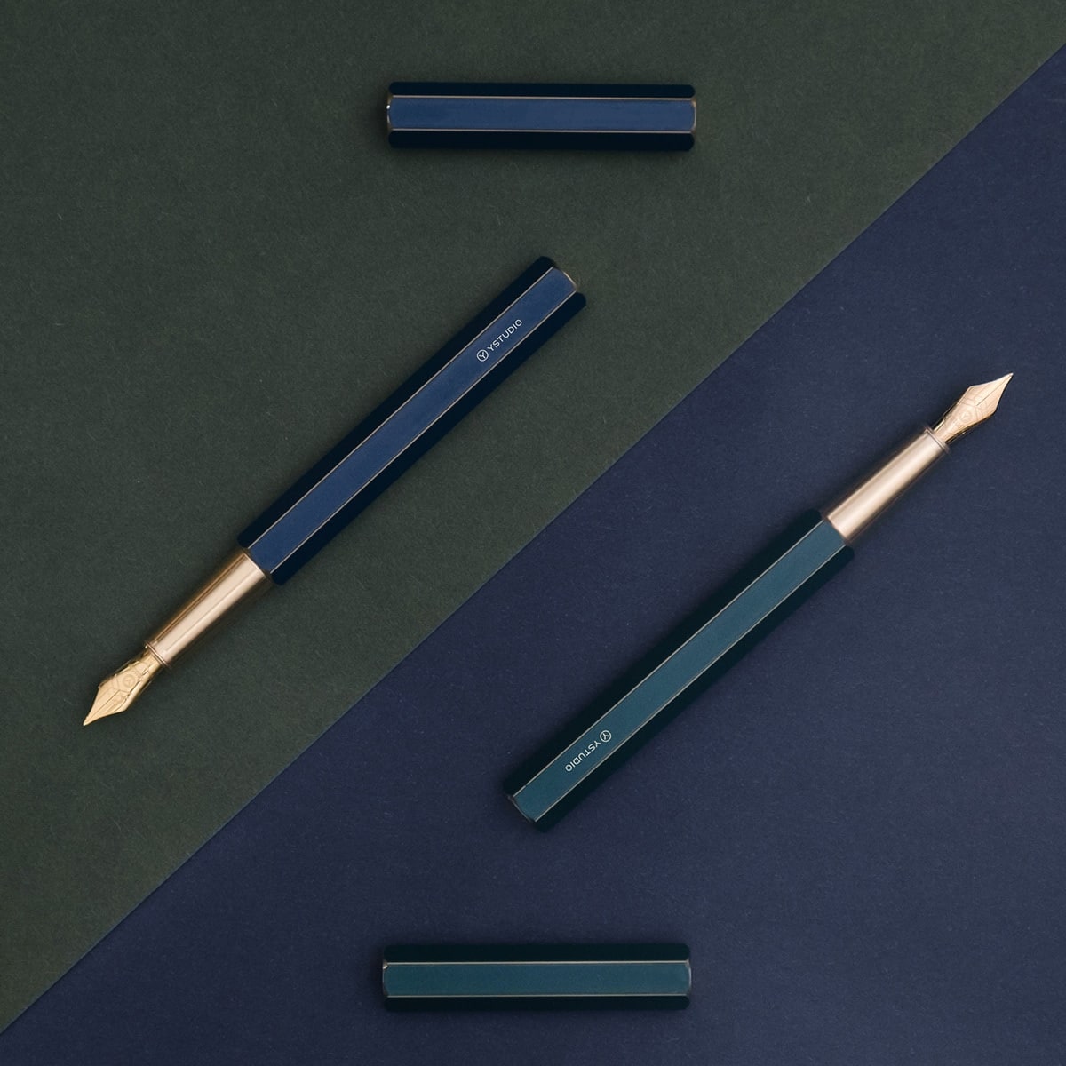 Stilografica YSTUDIO, Classic Revolve, blu scuro